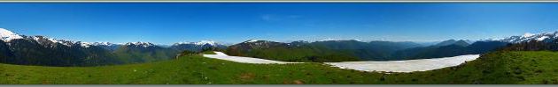 A Jean-Pierre ... Paysage pyrénéen panoramique 3D interactif et musical vu de Pale Grande (1621 m) à la limite Ariège/Haute-Garonne