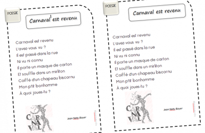 * Poésie sur la chandeleur (crêpes) et Mardi gras (carnaval)
