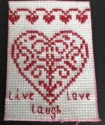 Broderie live, laugh, love,  et Hello spring