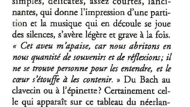 Les Heures silencieuses dans le Matricule des Anges