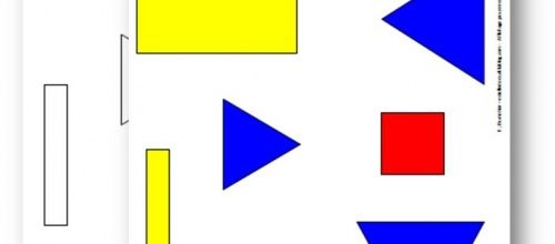 Cycle 1, cycle 2 - Affichage pour analyse de formes : carré, triangle, rectangle