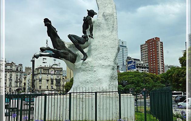 Statue de Don Quichotte et Rossinante - Buenos Aires - Argentine