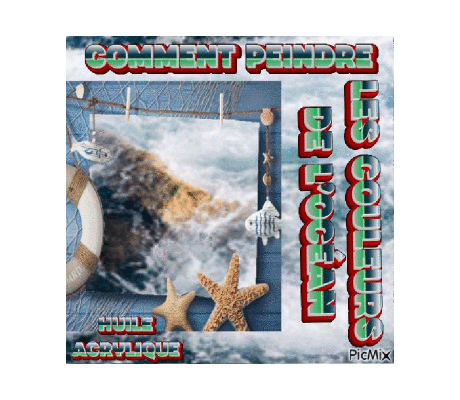 Dessin et peinture - vidéo 4521 : Comment peindre les couleurs de l'océan 2/3 ?- huile, acrylique.