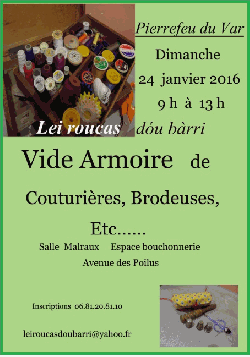 Vide armoires du 24 janvier 2016