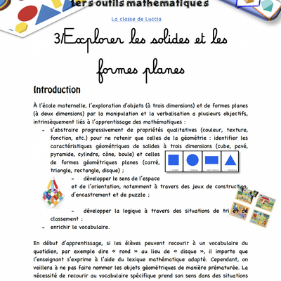 Nvx prog math cycle & : explorer les soides et les formes planes