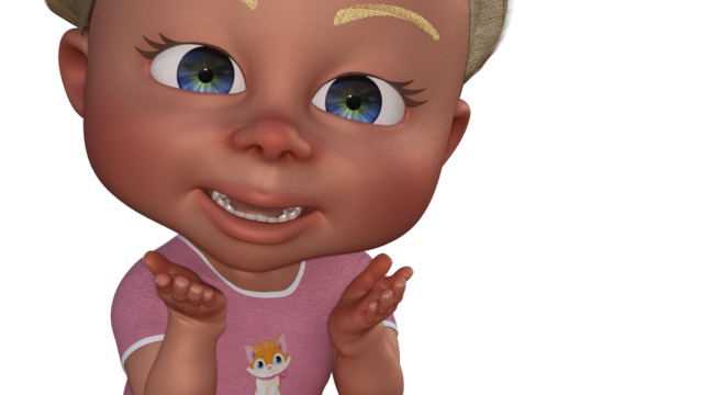 Tube de bébé rigolo (render-image)
