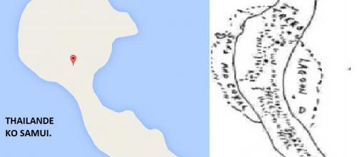 île au trésor de la carte N°2 de KIDD est KO  MAT LANG.(Photo Google Maps) (Albert Fagioli)