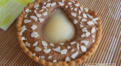 Tartelette poire crème amandine au philadelphia Milka