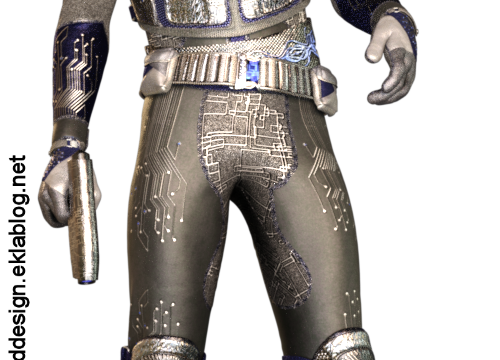 Tube d'homme du cosmos (render-image)