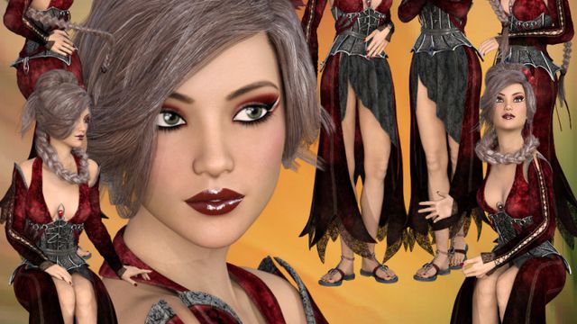 Molly femme fantsy (tube-render-poser)