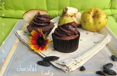 Cupcakes gourmands : Chocolat, tonka, poire