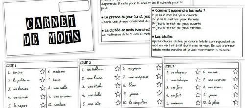 J'aime... le carnet de mots de ma classe à moa