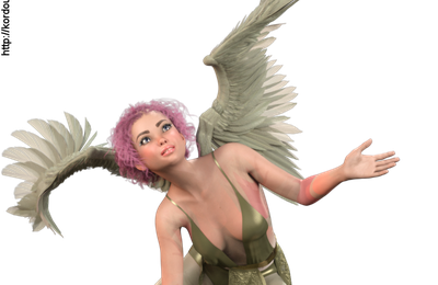 Tube de femme ange (render-image)