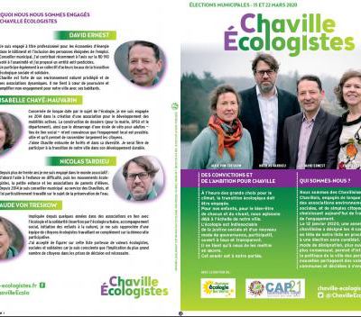 Le site de Chaville Ecologistes et le premier tract.