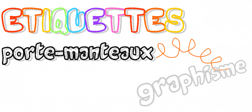 Etiquettes porte-manteaux graphisme