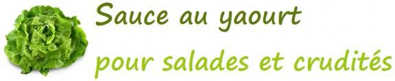 Sauce au yaourt pour salades et crudités