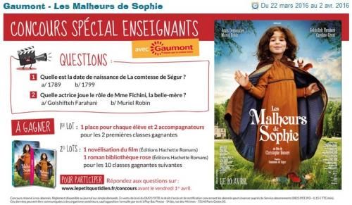 Concours les Malheurs de Sophie