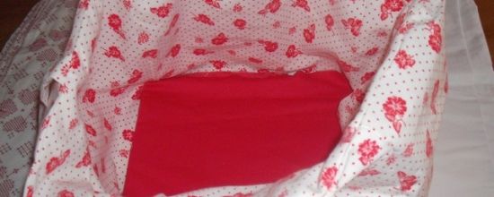 Sac base carrée rouge