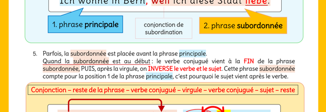 Phrases SUBORDONNÉES en Allemand (weil...)