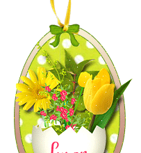 751P - Fleurs printanières - Pâques - signature