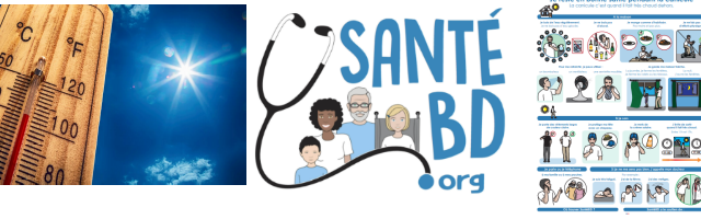 Santé BD : Poster en FALC, "Je me protège contre la canicule" 