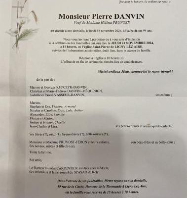 AU REVOIR PIERRE DANVIN