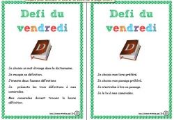 Défis du vendredi