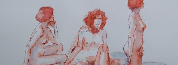 Dimanche - Me re-voilà avec ces croquis rouges