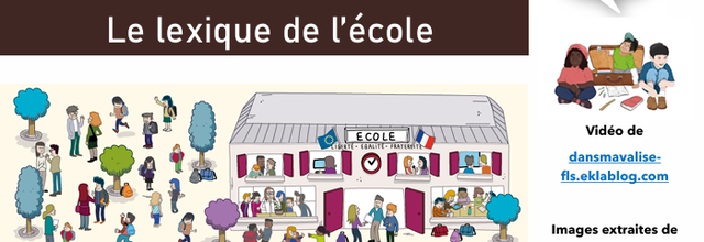 Le lexique de l'école, les lieux, le matériel scolaire, les consignes 
