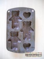 Nounours chocolat lait cœur chocolat blanc & crêpe dentelle