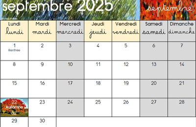 Calendrier 2025 2026