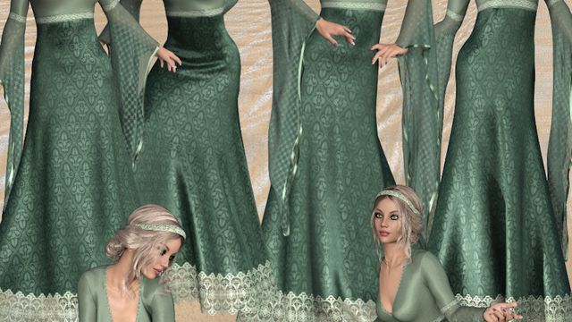 Anémone : Femme blonde du Moyen Âge