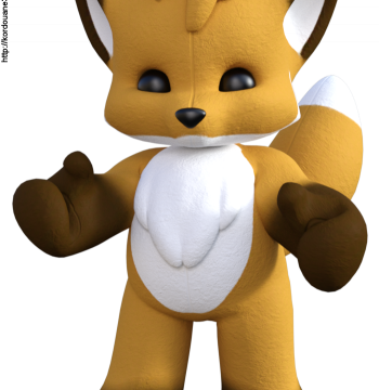 Petit renard mignon (tube-image)