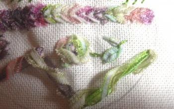 broderie traditionnelle ... en fil à tricoter !