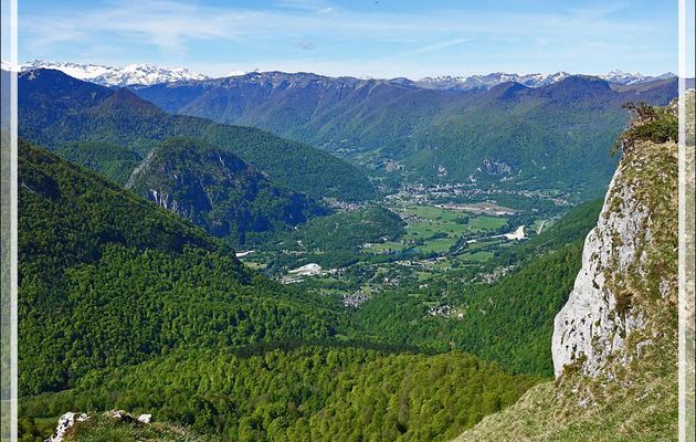 Point de confluence de la Pique avec la Garonne (Cierp-Gaud / Marignac) vu du Col de Caube - Bezins-Garraux - 31
