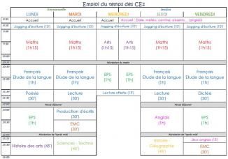 Emploi du temps CE2_2016