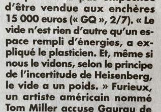 De l’équivalence de l’Être et du Néant