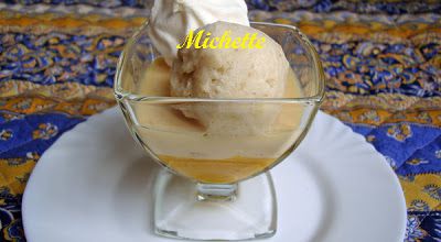 Crème pina colada, sorbet minute de banane, mangue et gingembre