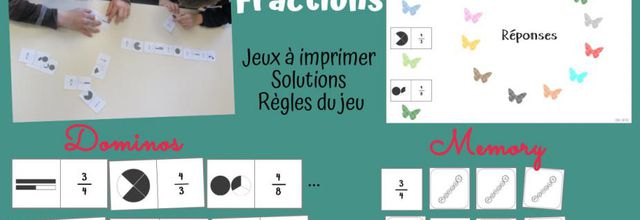 Jeu sur les fractions : Dominos et Memory 