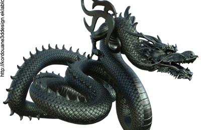 Tube de dragon vert (render-image)