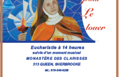INVITATION - FÊTE DE SAINTE CLAIRE D'ASSISE - Clarisses de Sherbrooke