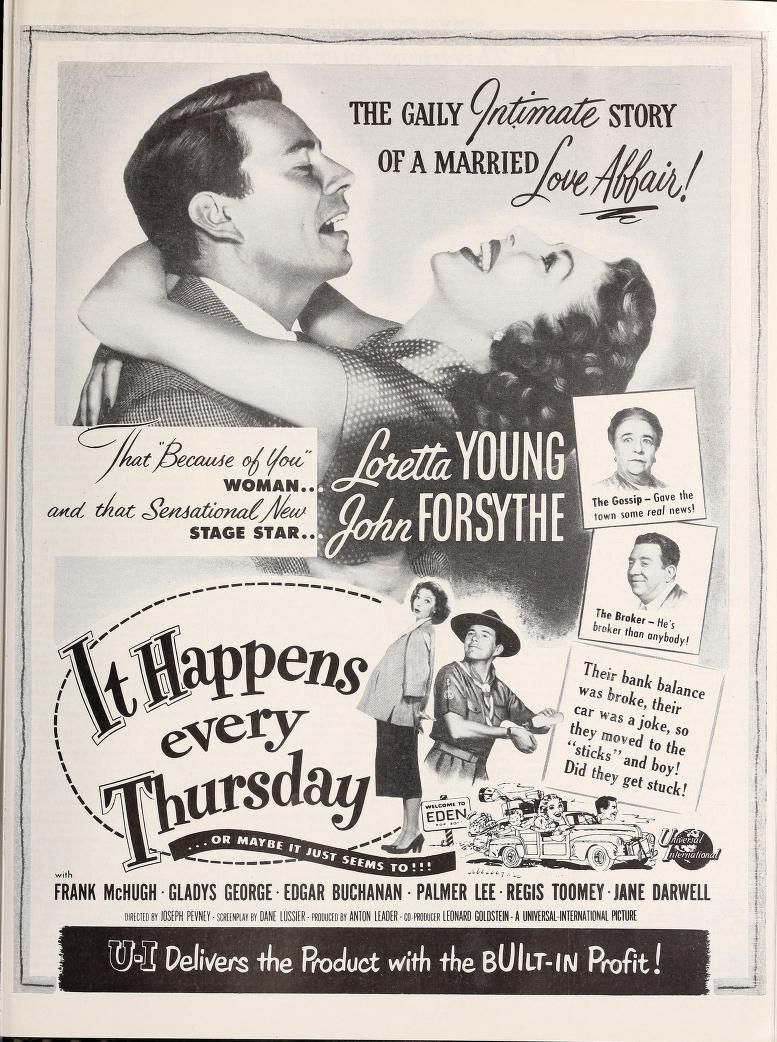IT HAPPENS EVERY THURSDAY BOX OFFICE USA 1953