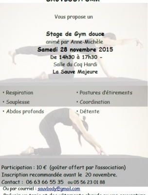 Stage de gym douce