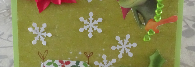 Carte de Noël thème grenouille