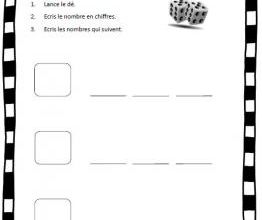 Atelier numération : lance et écris la suite 