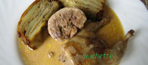 Cailles désossées farcies au foie gras, jus au porto, foie gras et vin blanc