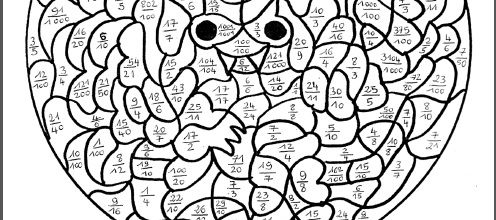 Les fractions - Coloriage magique 