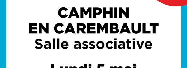 Don du sang Camphin en carembault le 5 mai