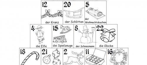Calendrier de l'avent et date du jour