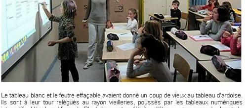 Ouest France - 13/06/2012 - A l'école, le tableau noir est devenu numérique
